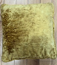 VTG 70 s Throw Pillow Chartreuse Crushed Velv...