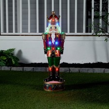 36.5 in H Nutcracker Christmas LED Decor Holiday High Quality Resin Statue