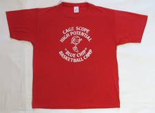 1980's Vintage T Shirt Blue Chip Basketball Camp *Heavy Use* Jerzees 50/50 USA