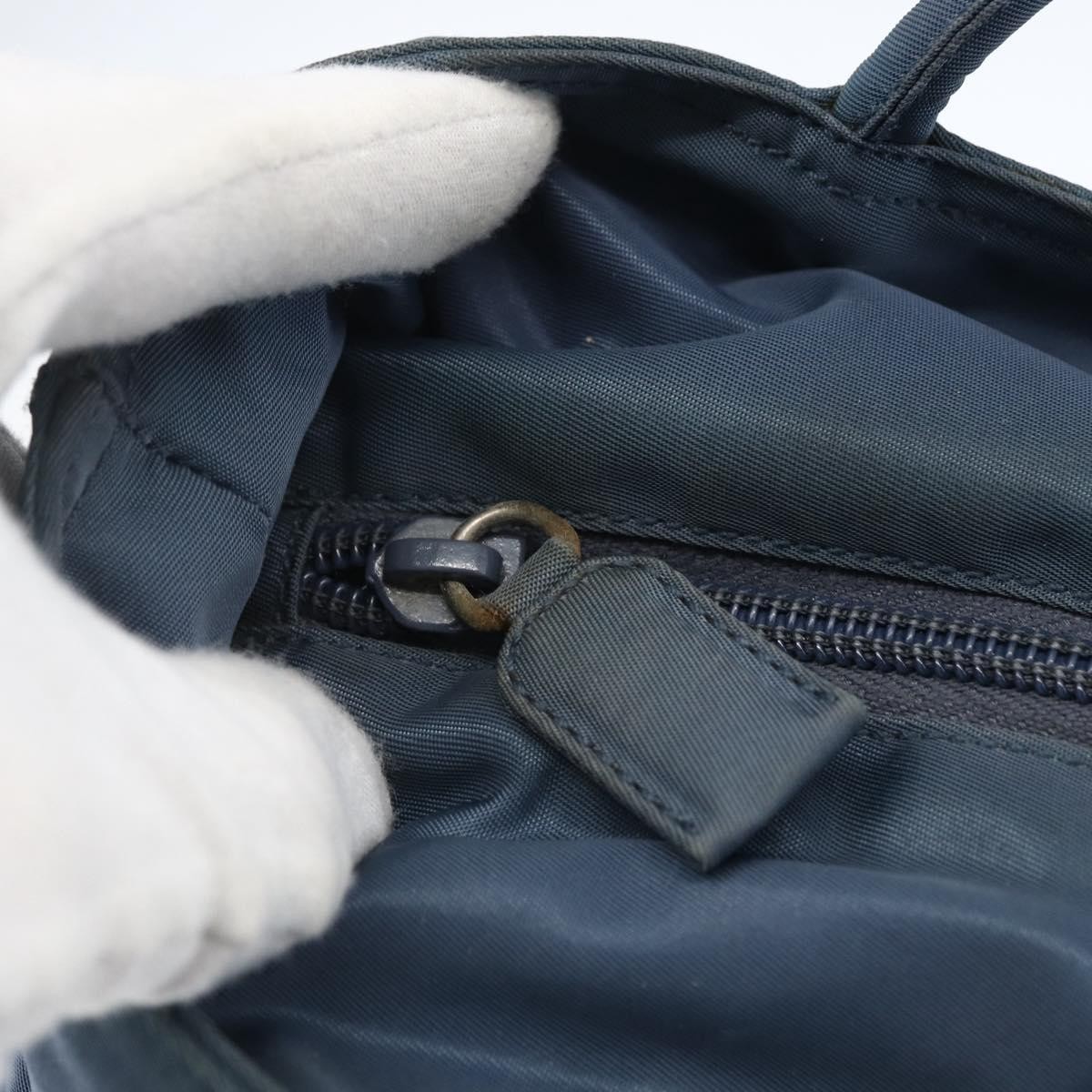 PRADA Tote Bag Nylon Blue Silver Auth BA10133 thumbnail 15