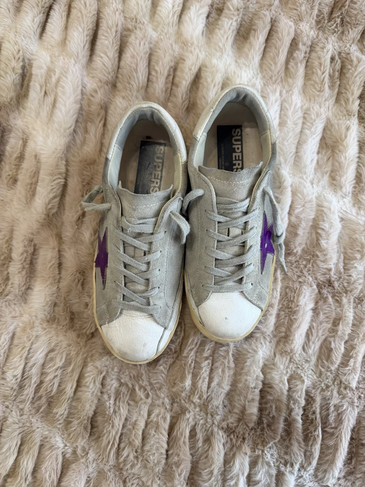 Women’s Golden Goose Super-Star Sneakers - Size 37 US 7 - Image 4 of 4