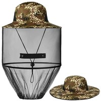 Hut Mit Moskitonetz Kopfnetz Insektenschutz Camouflage Rot