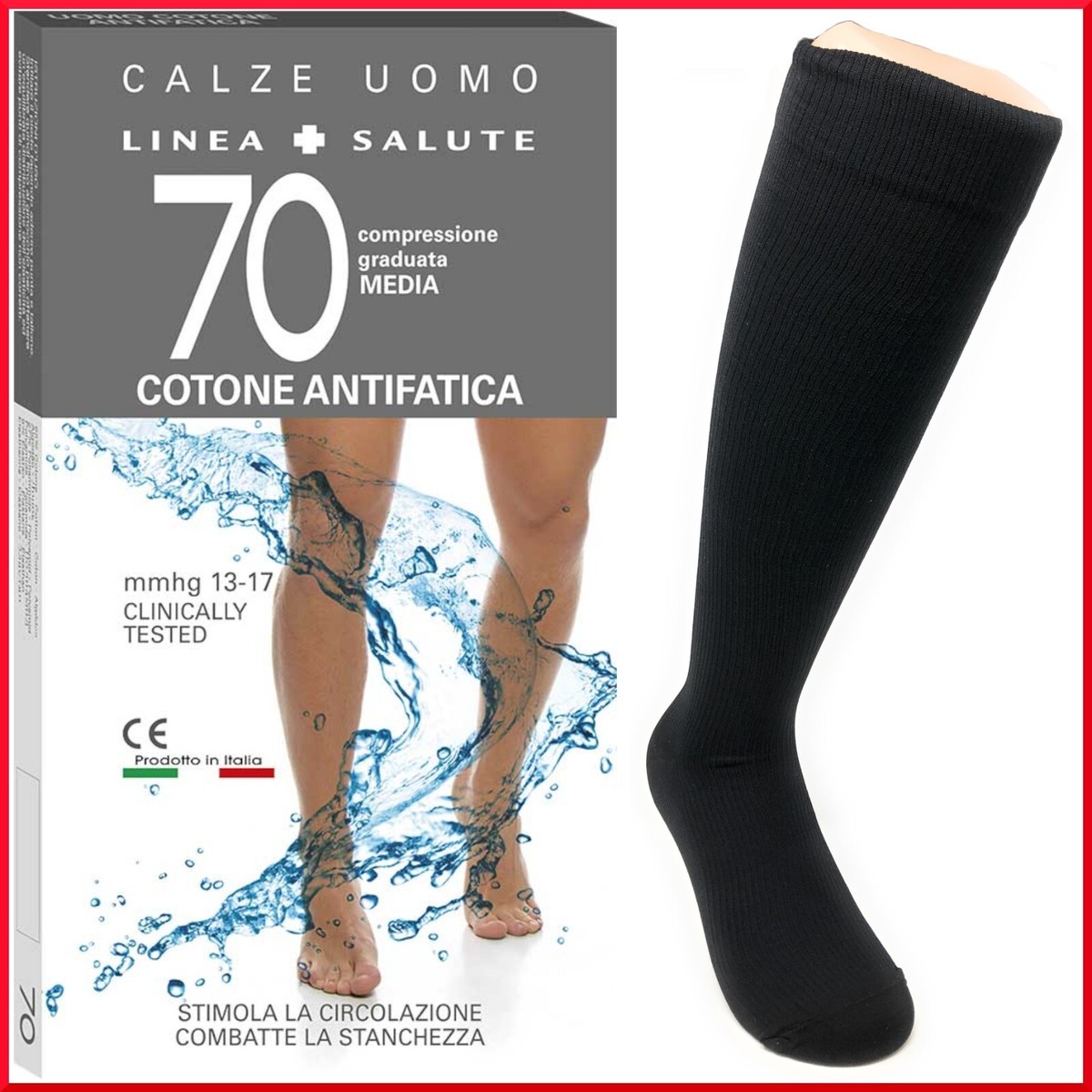 Calze Elastiche Misura Calze Uomo Calze A COMPRESSIONE GRADUATA
