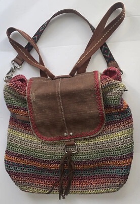 The Sak Avalon Multicolor Crochet Convertible Backpack purse The Sak Avalon Convertible Crochet Backpack, Created for  main image 2