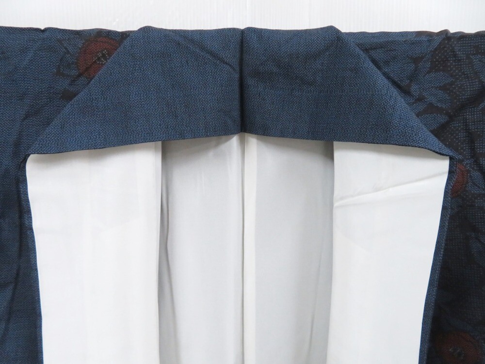 moco妃 4008T02z790 Vintage Japanese Kimono Silk TSUMUGI Camellia