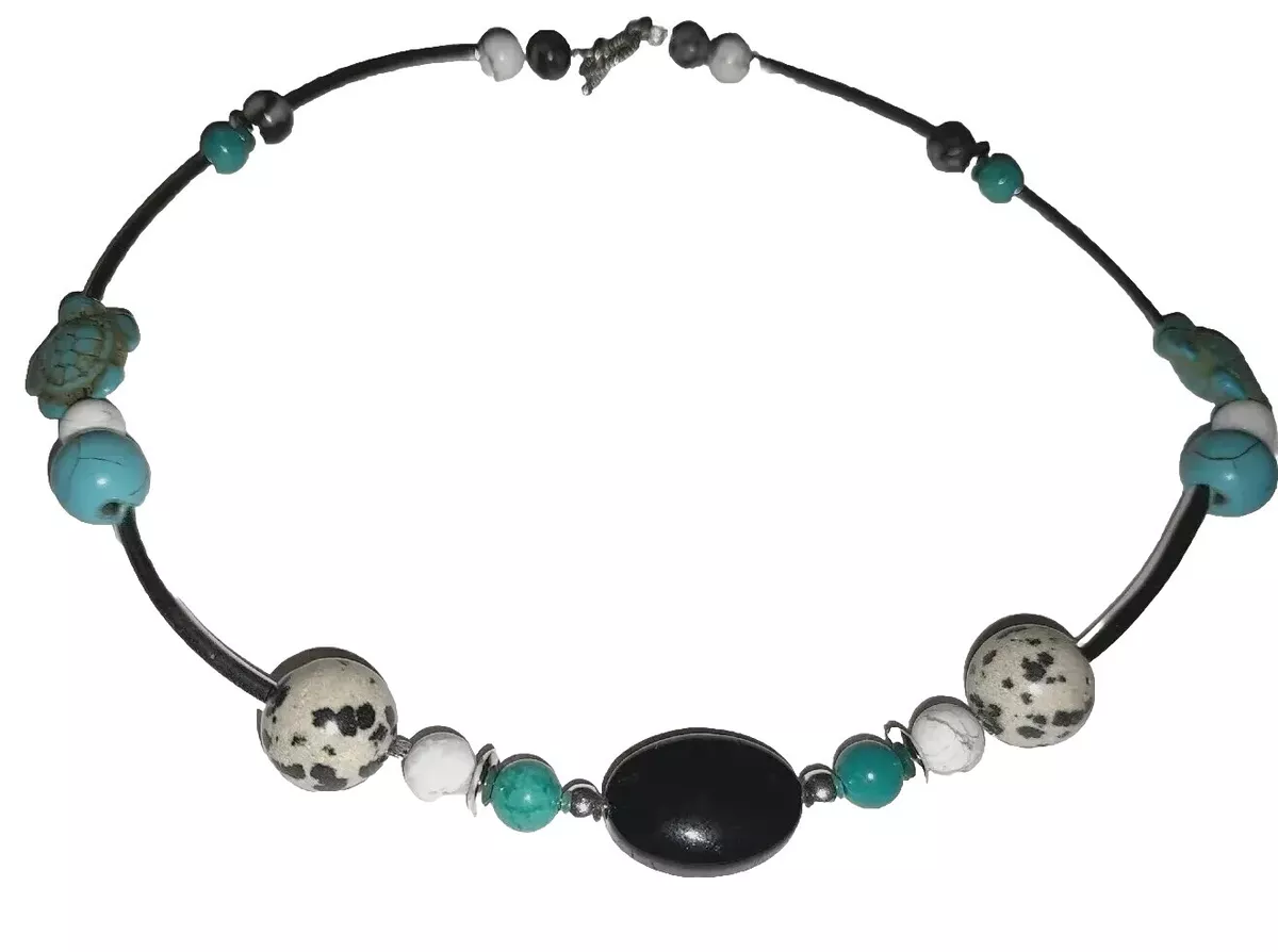 15 Inch Assorted Gemstone Necklace USA Handmade New Stone Med Chunky Necklaces