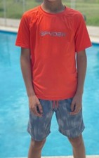 NWT Spyder Boy's Youth Swim Trunks Rashguard set