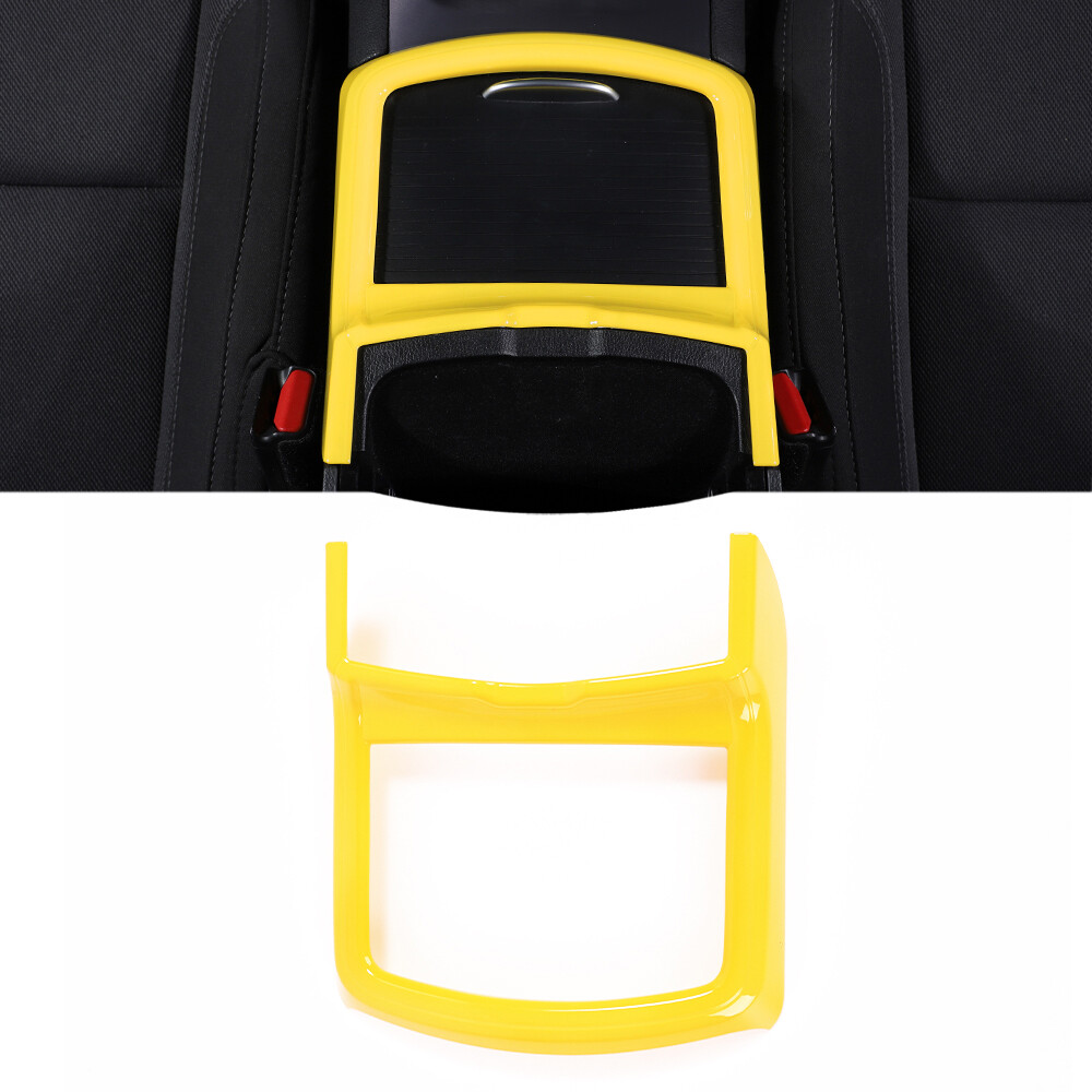 Central Cup Holder Trim Decor Cover Accessories fits Dodge Charger 2011+ Yellow