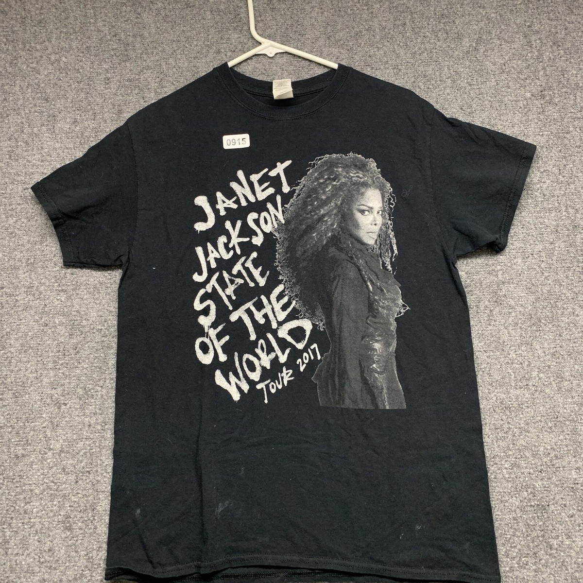 Janet Jackson T-shirt Adult Size Medium Black Short Sleeve 2017 