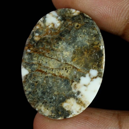 Natural Wild horse (Arizona) Magnesite Jasper Cabochon Gemstone White Red - Picture 16 of 22