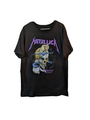 New! Metallica T-Shirt Damaged Justice Sm/Md Black | eBay