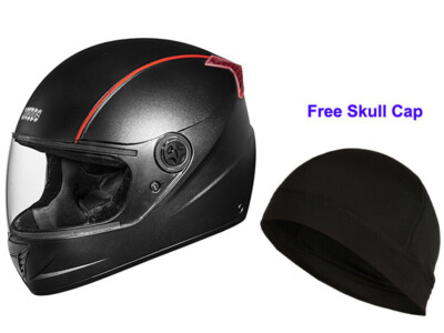 Studds Professional Full Face Helmet Black and Red Medium Size