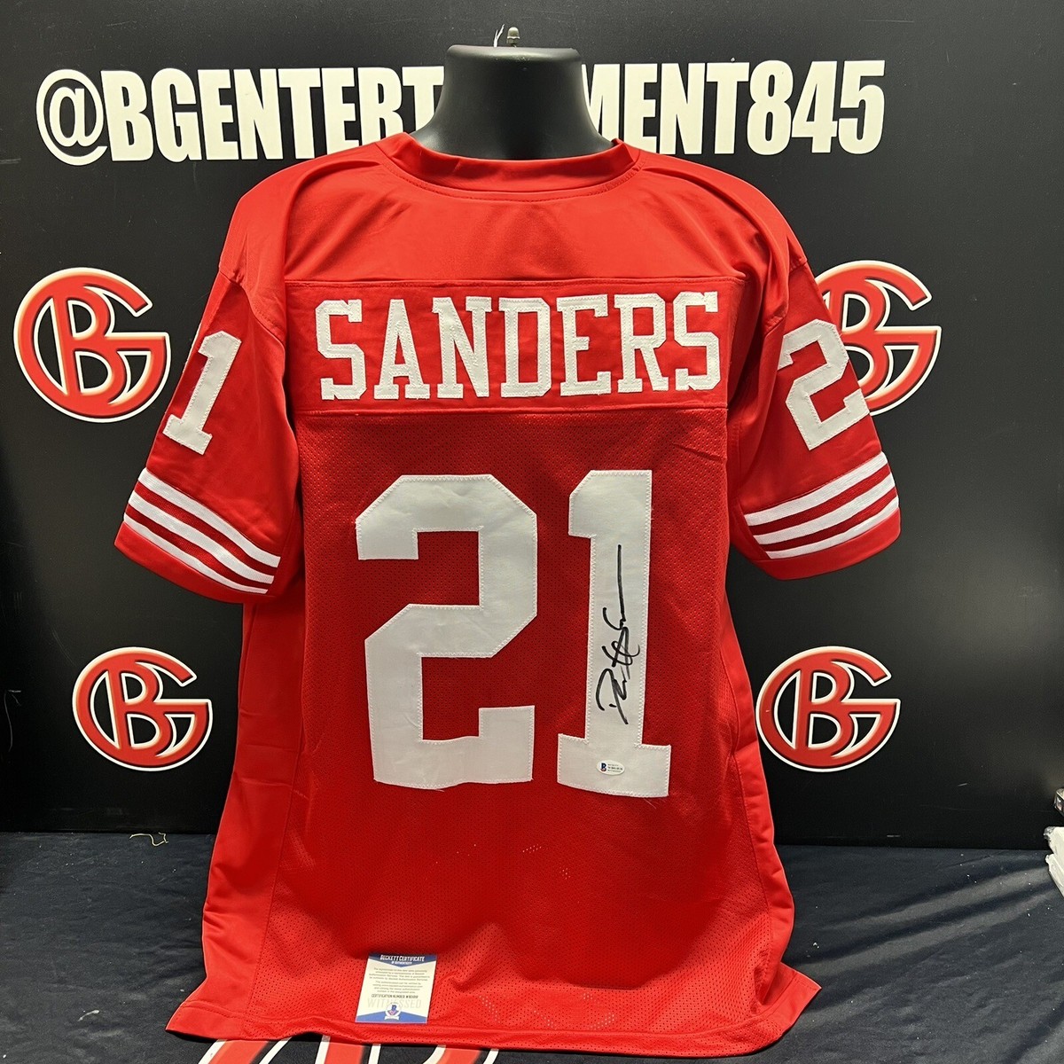 NFL Dion Sanders サイン入りユニフォーム Deion Sanders Autographed San Francisco 49ers Jersey (Beckett COA