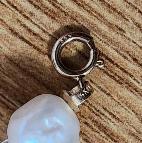 GENUINE Freshwater Pearl Amethyst Aquamarine Peridot Citrine 14K Gold Necklace - Image 3 of 4