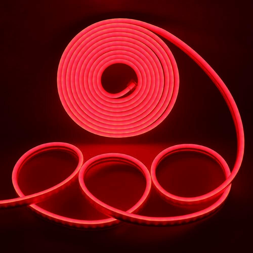 Striscia Neon Rosso 5m Flessibile Modellabile IP65 per Insegne Bar