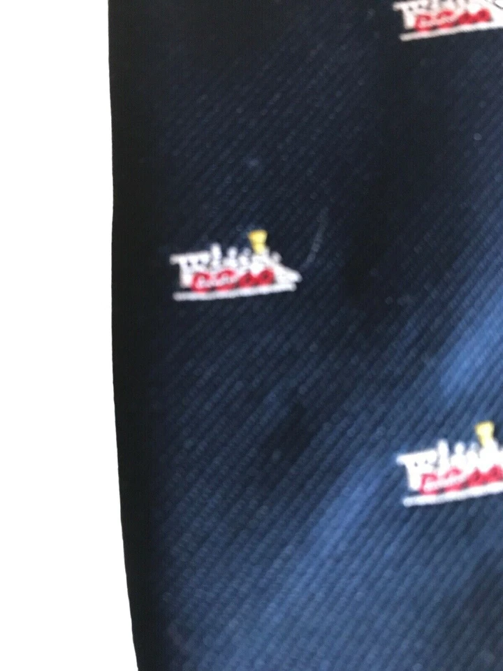 Fieldcrest Cannon Logo Azul Marino Poliéster Corbata Tren Estampado Foto 3 de 3