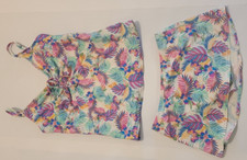 VINTAGE Sunsets Separates Floral  Leaf tankini bikini swimsuit set Medium