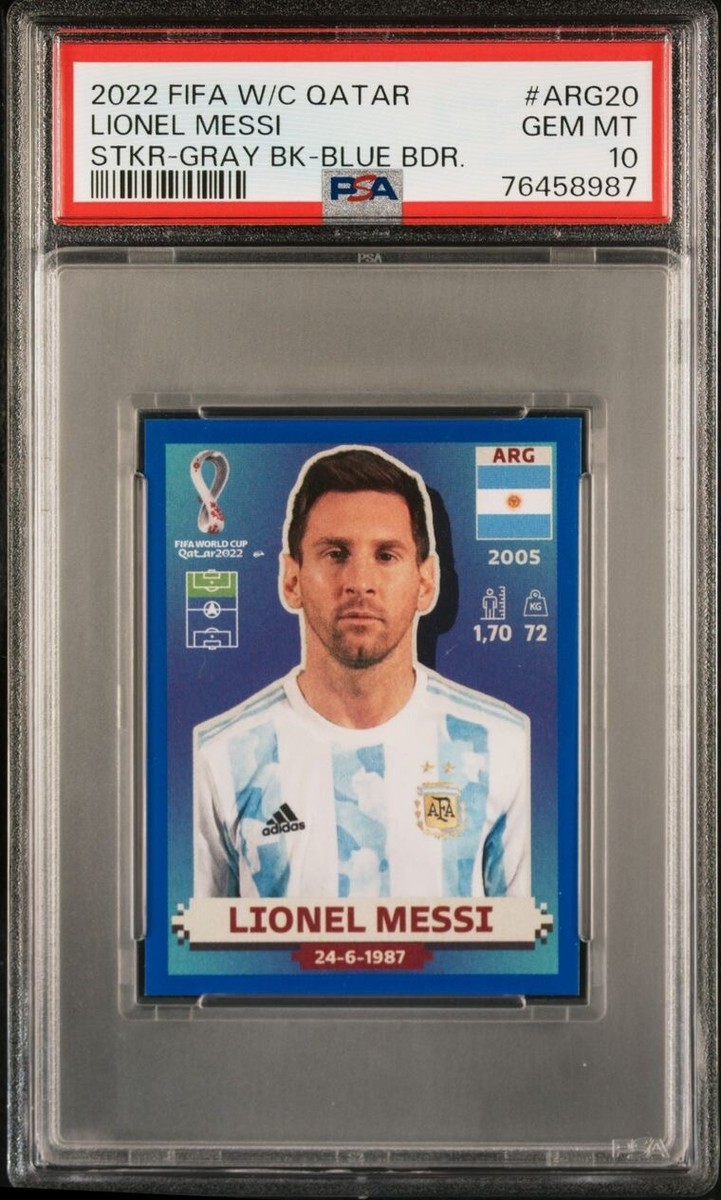 その他 FIFA World Cup 2022 Lionel Messi PSA10 Lionel Messi 2022 Fifa World Cup Qatar ARG20 Sticker Blue