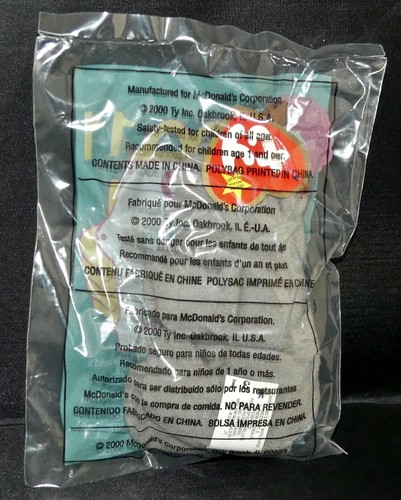 2000 McDonalds Ty Teenie Beanies #11 Spike Rhinoceros 4.5 Inch Sealed New MIP - Picture 2 of 3