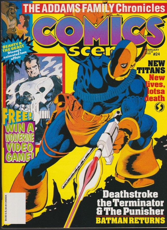 COMICS SCENE # 24 FANZINE BEAUTY AND THE BEAST DEATHSTROKE XO ADDAMS FAMILY