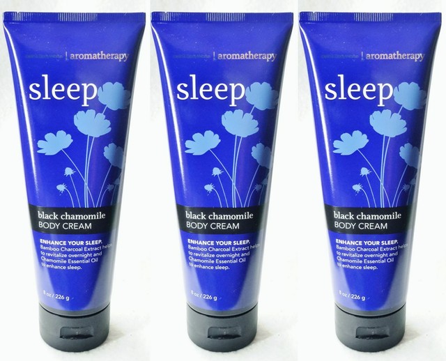 3 Bath Body Works Aromatherapy SLEEP BLACK CHAMOMILE Body Cream Lotion