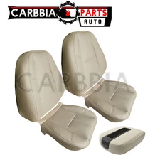 Fits 07-14 Chevy Tahoe GMC Sierra Driver & Passenger Bottom & Top Seat Cover