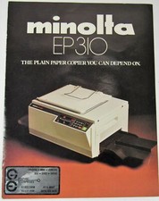 c1980 Minolta EP310 Plain Paper Copier Original Dealer Color Brochure Photos USA