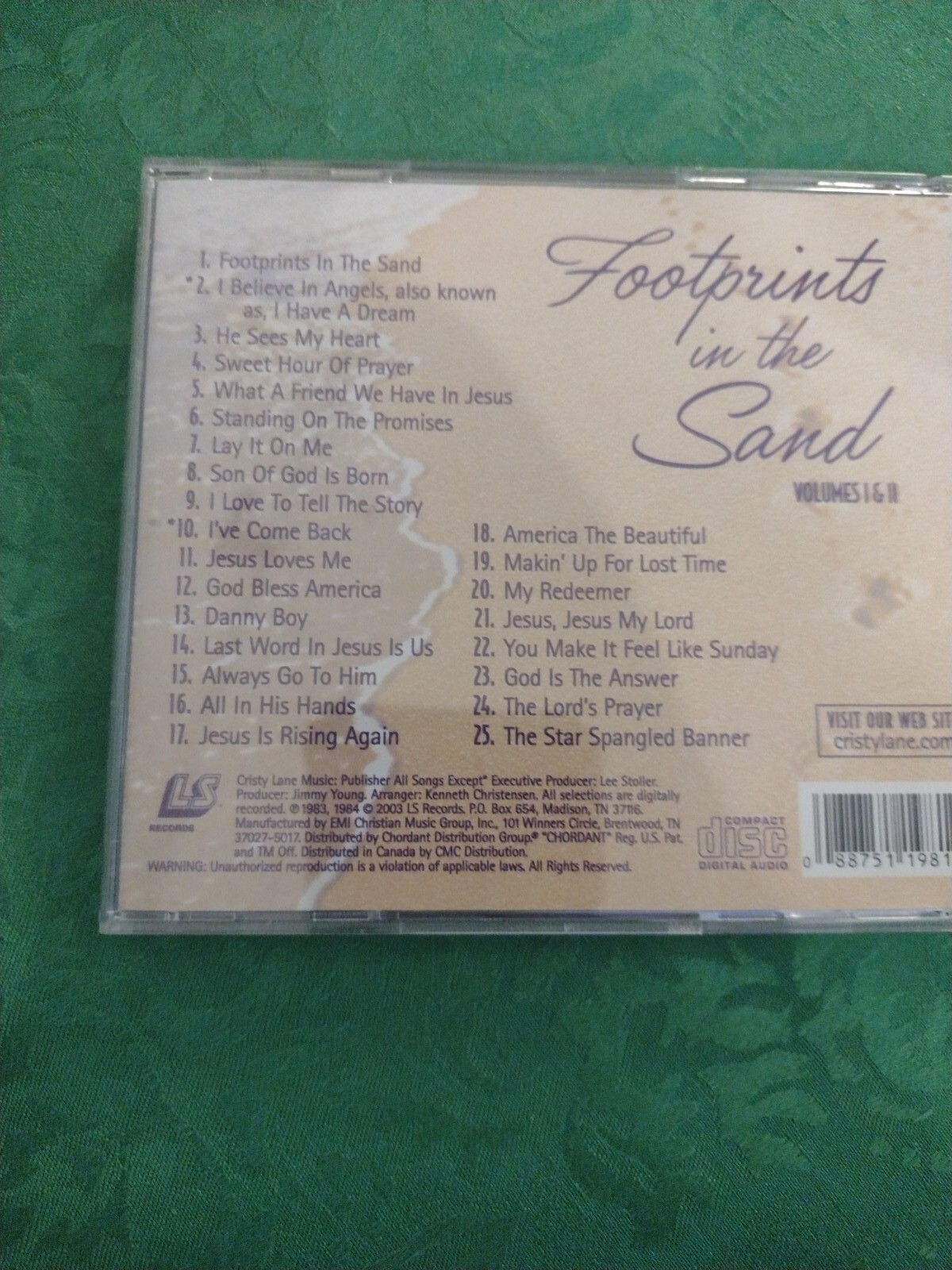 Footprints in the Sand, Vols. 12 by Cristy Lane (CD, Jun2003