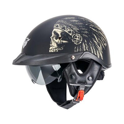 ※錆エイジング加工※EASYRIDERS Half Cap Helmet VCOROS Half Helmets Motorcycle VHF04 Open Face Sun Visor Quick