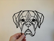 Geometric Boxer Dog Pet Wall Art Decor Hanging Decoration 