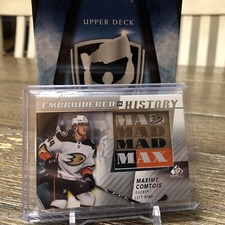 2021-22 Upper Deck SP Game Used Embroidered In History MAXIME COMTOIS 37 Mad Max