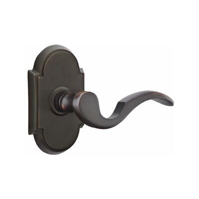 Emtek 8208CRHUS10B Privacy Set, Style 8 Rosette, Cortina, Oil Rubbed Bronze, RH