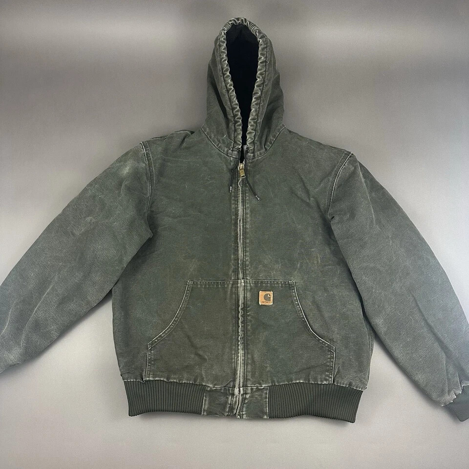 Carhartt J130 Canvas Work Jacket in Moss Green - Large Tall Size  