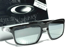 NEW Oakley SLIVER Shiny Black POLARIZED Black Lens Sunglass 9262-09
