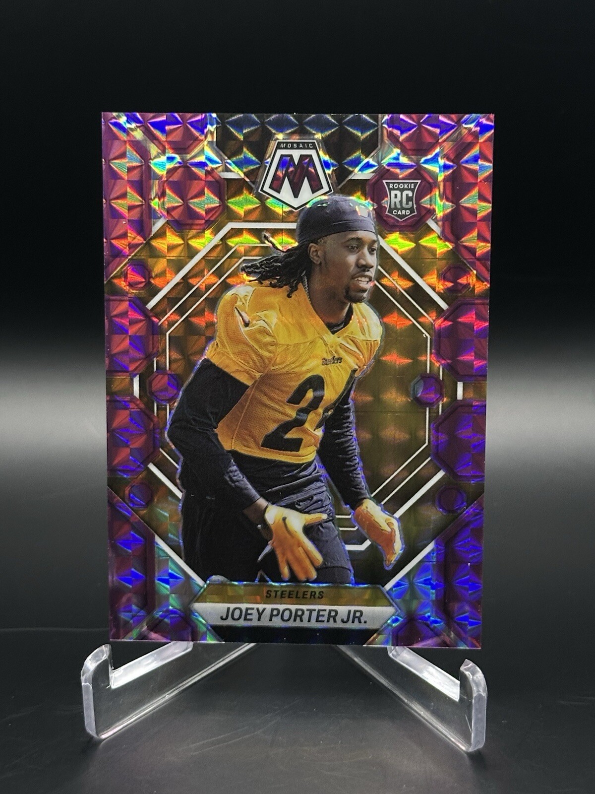 JOEY PORTER JR 2023 Mosaic #335 Purple /49 Rookie RC Pittsburgh Steelers