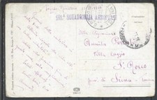 1915 FRANCHIGIA 181 SQUADRIGLIA AEROPLANI SU CARTOLINA BERTIGLIA X S.ROCCO SIENA