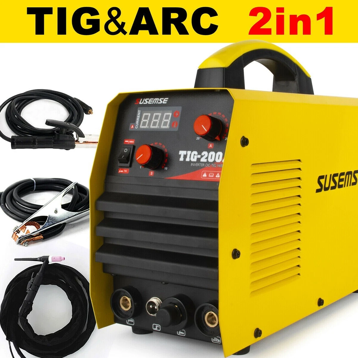 SUSEMSE TIG200A DC Inverter TIG ARC MMA Welding Machine HF Start