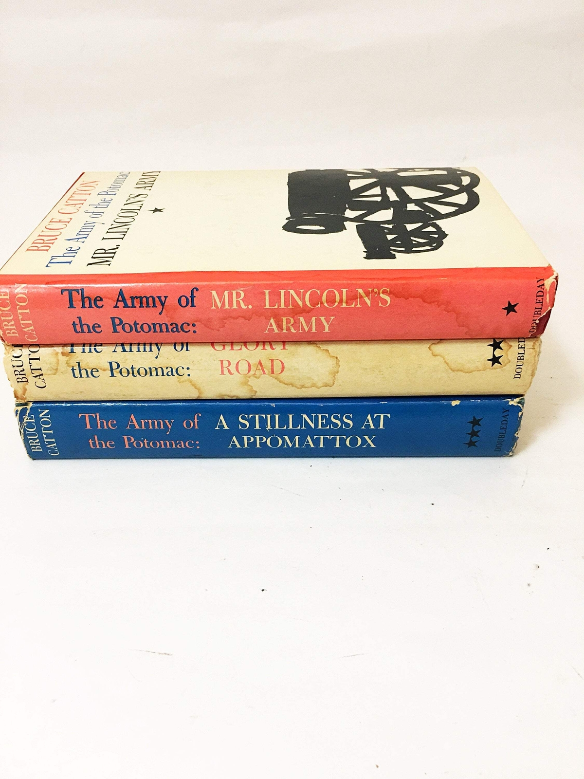 Juego de libros vintage de 3 volúmenes Catton Army of the Potomac 1953 Mr. Lincoln's Army; Gl