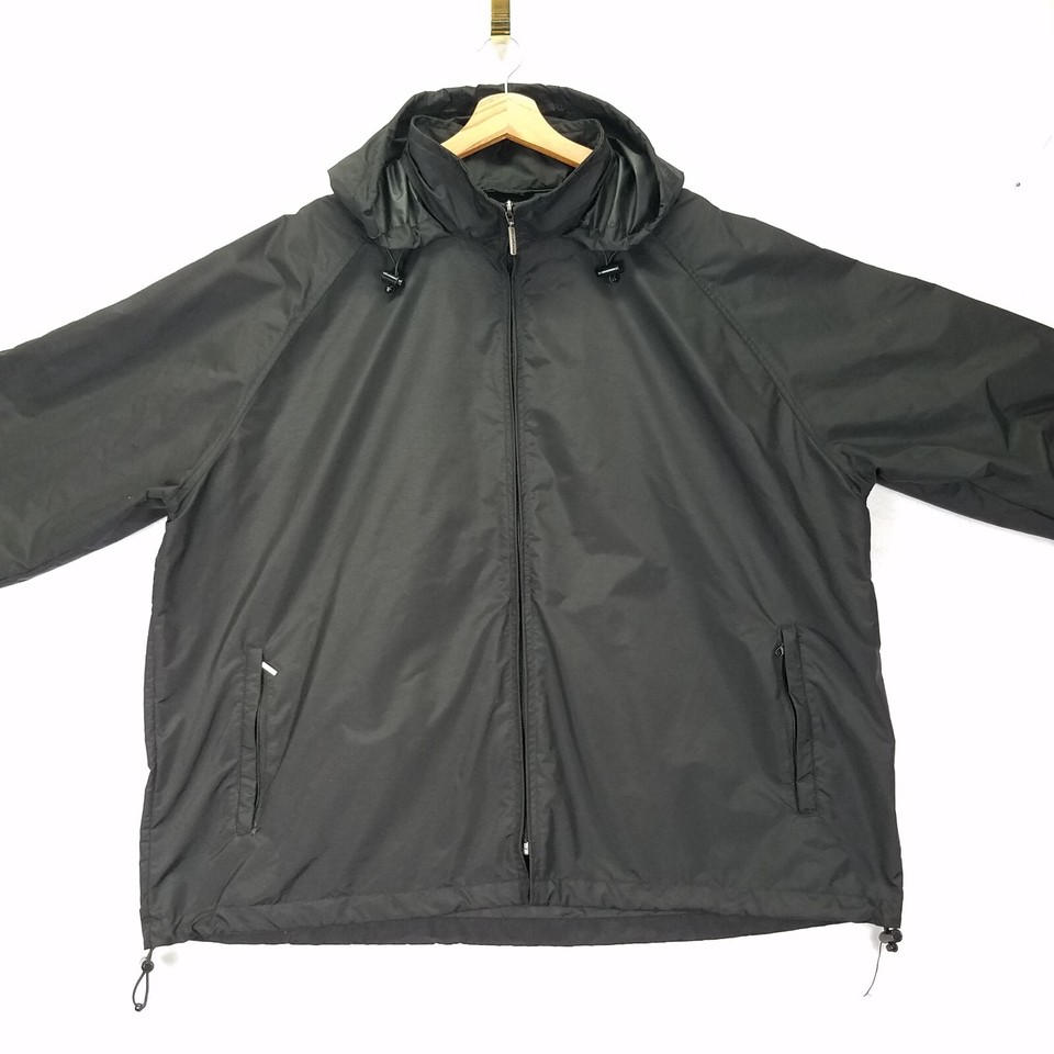 Wearguard Hooded Windbreaker Rain Jacket Men Size 2XL Black Full Zip Active eBay