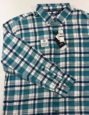 IZOD FLANNEL BUTTON-DOWN PLAID LONG-SLEEVE SHIRT SIZE XXL
