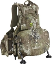 TIDEWE TURKEY VEST WITH SEAT HUNTING WITH GAME POUCH AND KICKSTAND STRUT CAMO