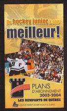 Quebec Remparts 2003-04 Ticket Brochure QMJHL