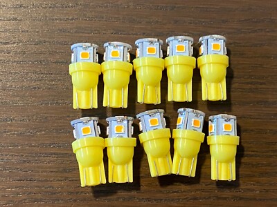 10 New Orange 8V Wedge Lamp LED Light Bulbs for Pioneer Project/One Receivers
