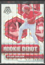 2021 Panini Mosaic Rookie Debut White Prizm Dylan Carlson 1/25 #RD4