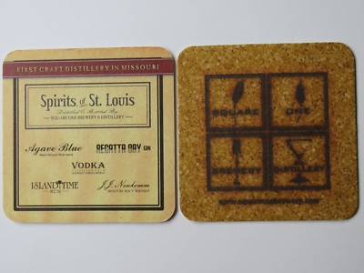 Beer Bar Coaster: SQUARE ONE Brewery & Distillery ~ Spirits of St Louis MISSOURI