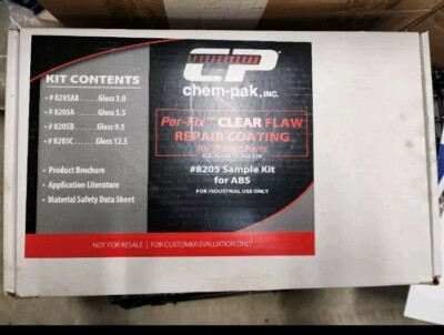 Chem-Pak Per-Fix Clear Flaw Repair Coating'' sample kit for plastic parts,...