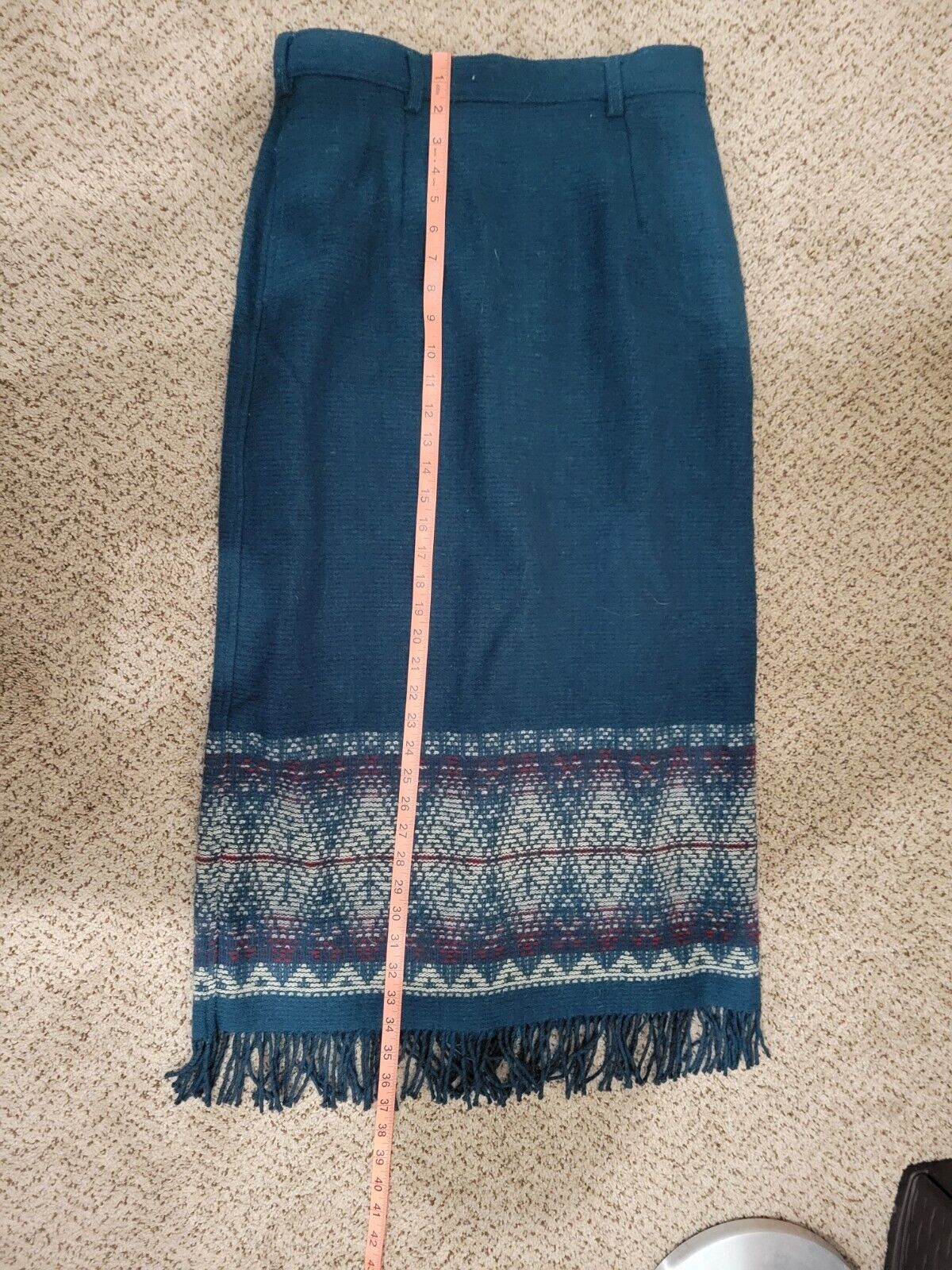Vintage Woolrich Southwestern Fringe midi skirt s… - image 7