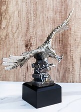 Electroplated Pewter Silver Bald Eagle With O...
