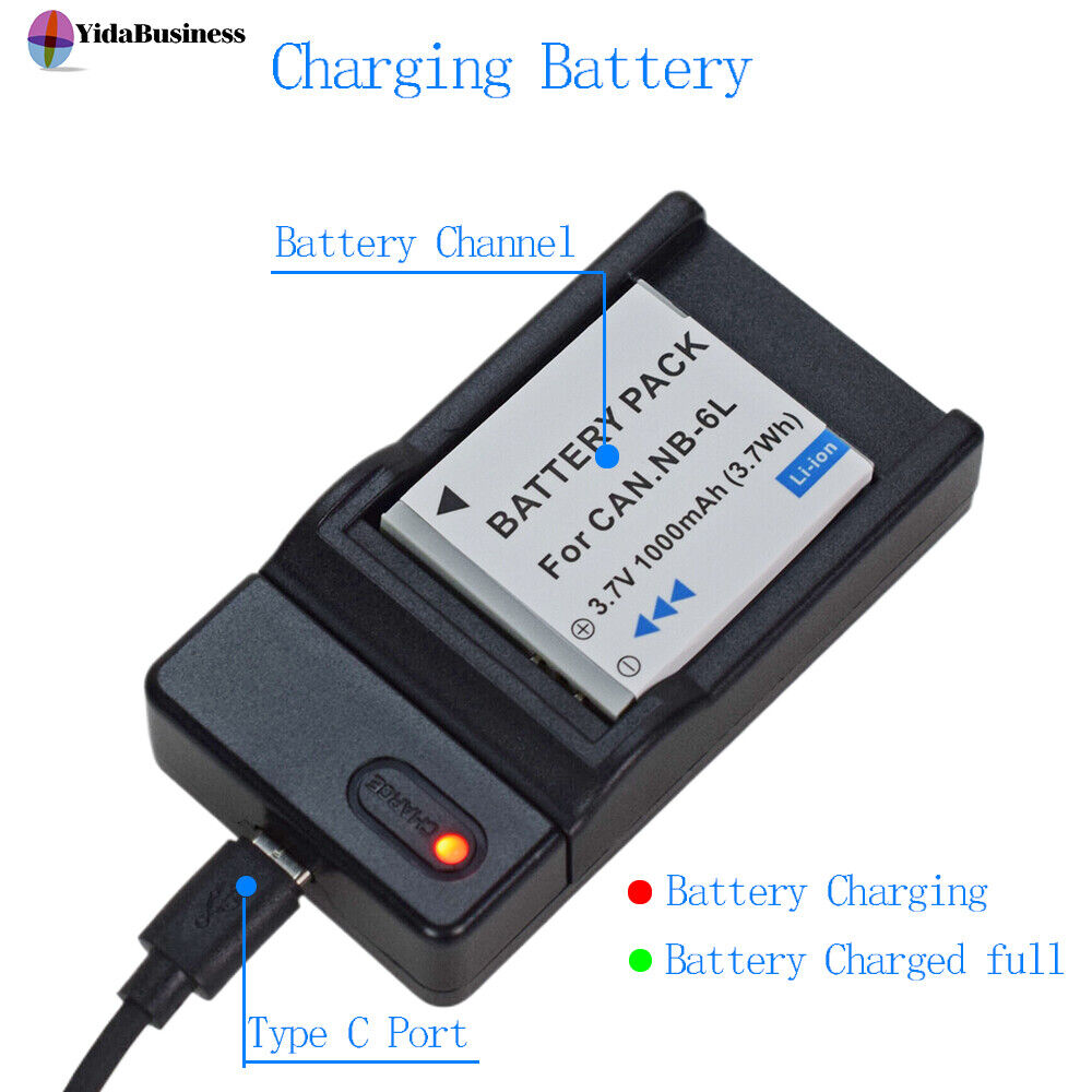 NB-6L Battery or Charger for Canon PowerShot S120, SD770 IS NB-6L Battery or Charger for Canon PowerShot S120, SD770 IS
