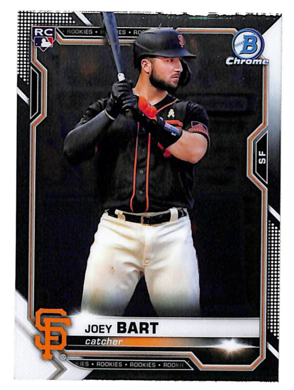 2021 Bowman Chrome #23 Joey Bart rookie RC card Giants